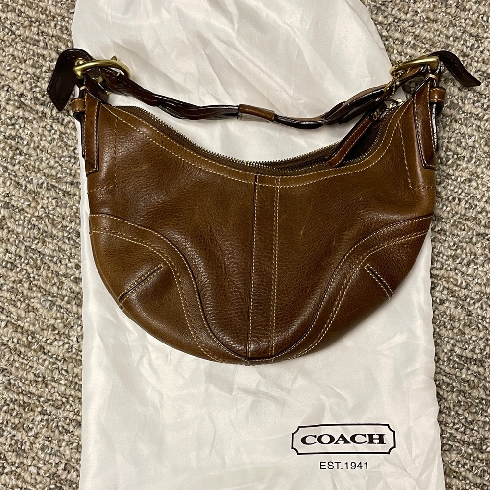 Coach Tan Leather Hobo Bag